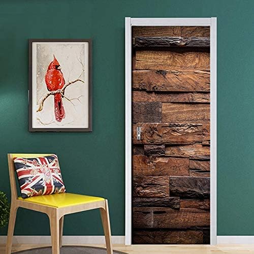 Miniatura 3 de Adhesivo 3D para puerta, diseño de puerta blanca, decoración del hogar, impermeable, mural decorativo, 30.3 x 78.7 pulgadas, para dormitorio,