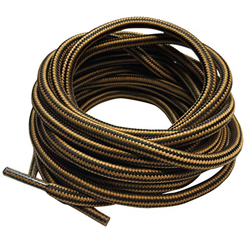 Image of 3 Pairs Heavy Duty Round Boot Laces Shoelaces for Hiking Walking Construction Safety Work Boots Shoes