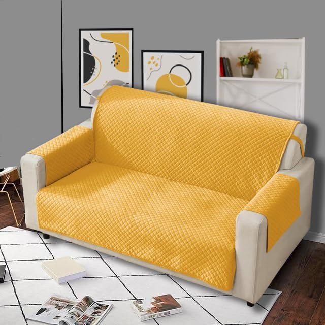 aeTHEric Velvet Quilted Universal Elastic Sofa Cover Non-Slip Sofa Protector 6 Seater(3+3) Armchair Cover with Machine Washable Adjustable Elastic Straps-image-30