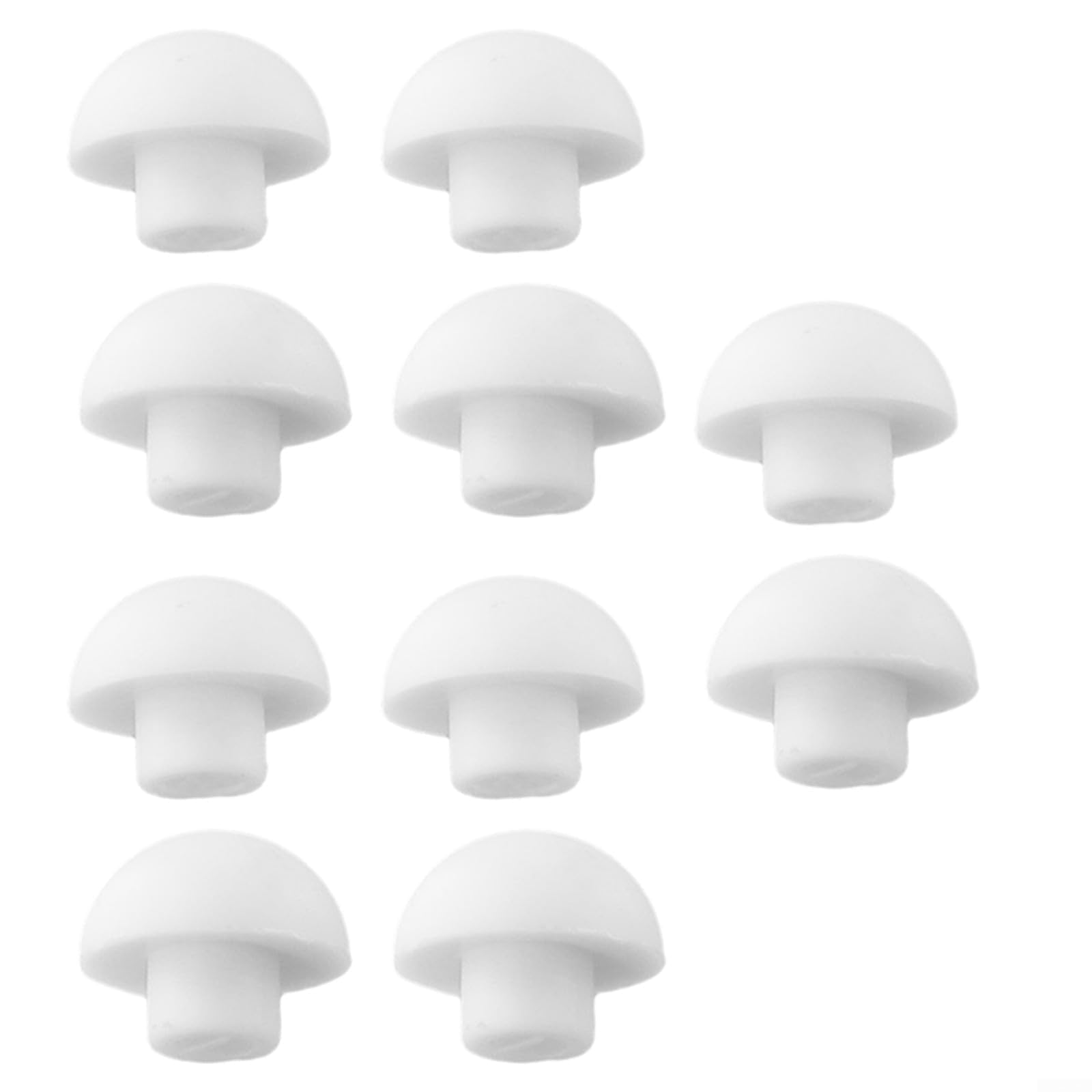 Cuscinetti Paracolpi Bianchi per Sedile WC in ABS e TPE, Set da 10 Pezzi
