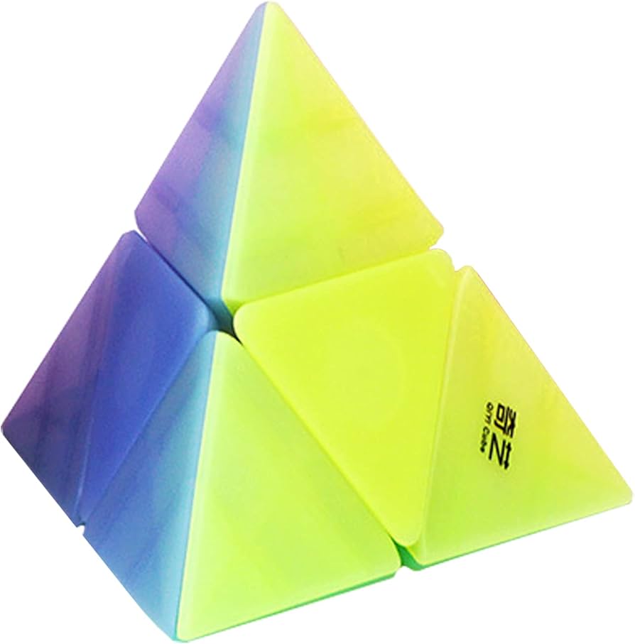 Jelly Pyramid 2x2 Speed Cube, 2x2 Pyraminx Cube Stickerless