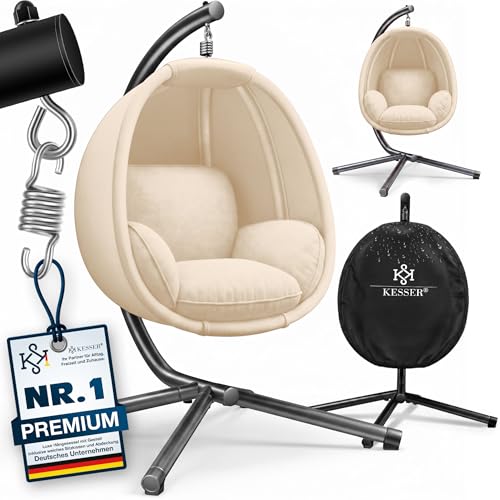 KESSER® Luxe Hängesessel mit Gestell + weiches Sitzkissen und...