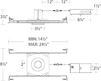 Vista 3 de WAC Lighting Ion - Luz LED empotrable redonda de 2 pulgadas con kit de marco de nueva construcción, 5 CCT seleccionable, 9 W, 725 lúmenes