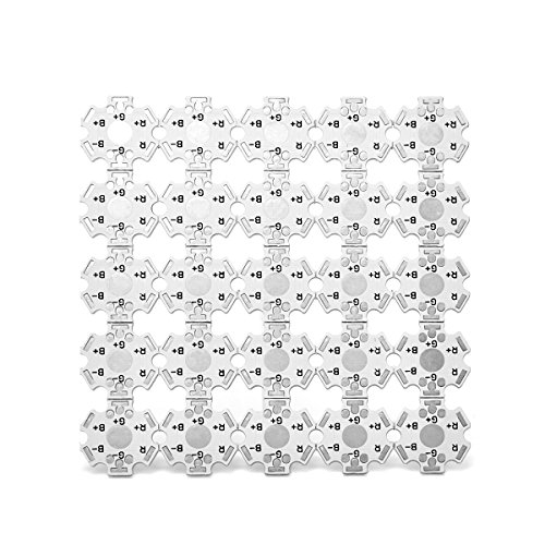 Image of CHANZON 25pcs 1W 3W 5W LED Heat Sink (6 pin White) Aluminum Base Plate