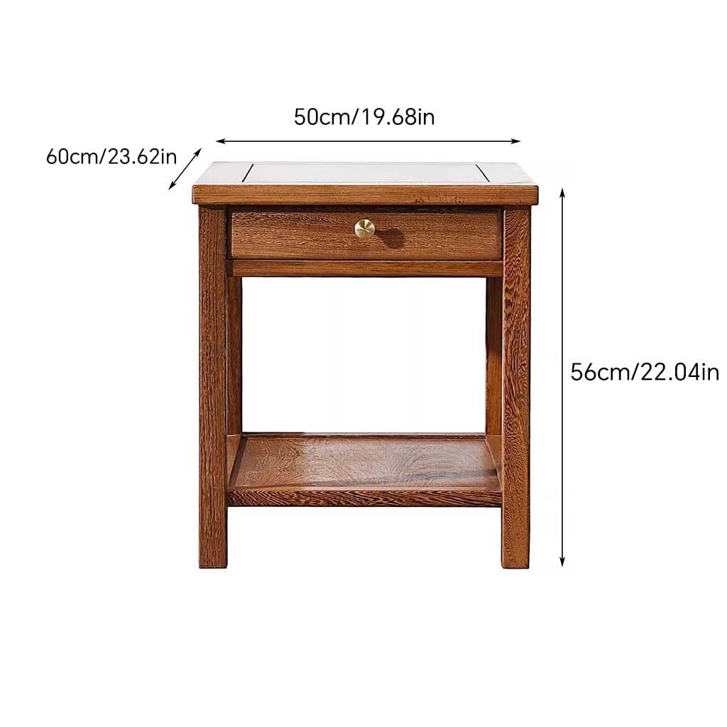 eexbz Sofa Chinese Style Wooden Small Square Table Living Room Small Coffee Table Wooden Sofa Side Table Sofas for Living Room