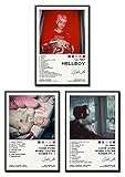 A Set of 3 canvas posters,Lil Peep Poster Hellboy Poster Come Over When You're Sober Pt 1 Poster, Album Aesthetics 2 Piece Set,8x12Inch Canvas Prints Unframed Set of 3