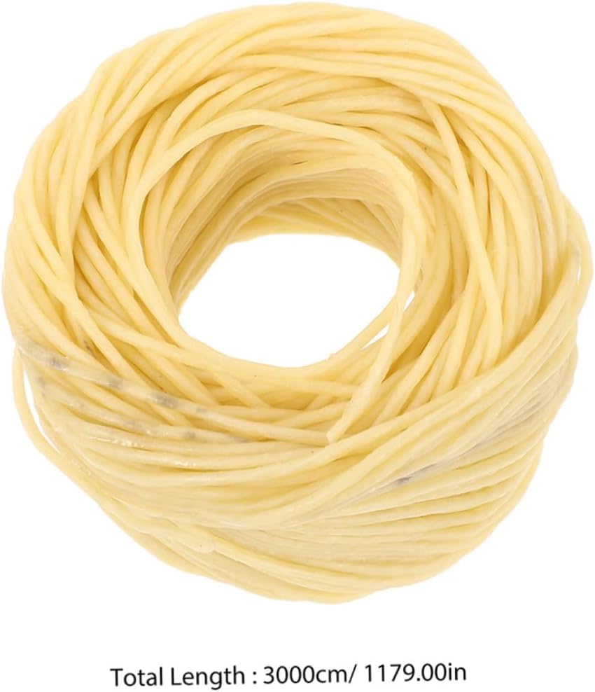 2pcs 2mm Flax Fiber Candle Wicks Roll 30m Light Color DIY Candle Making Supplies for Jar Home Use