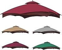 Vista 10 de SCOCANOPY Parte superior de repuesto beige para cenador Lowe's Allen Roth 10X12 Modelo #GF-12S004B-1/#GF-12S004BTO