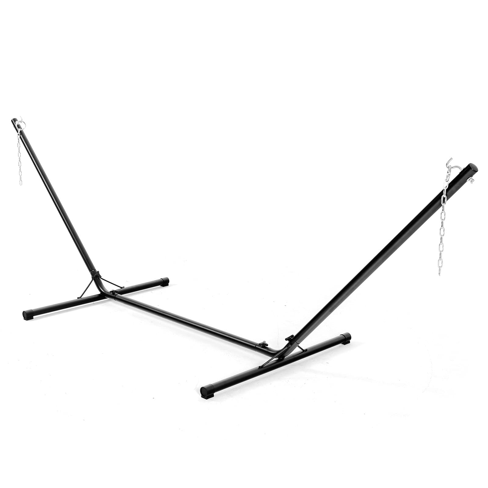 COSTWAY Soporte para Hamaca de Metal Hamaca Carga hasta 150kg para Patio Jardín Playa Camping (Solo Soporte, Sin Hamaca) Negro