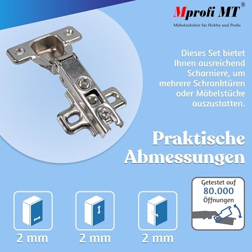 Mprofi MT Topfscharniere 4er Set für Schranktüren
