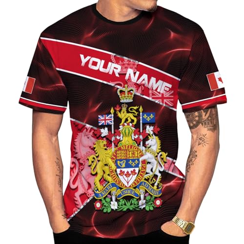 T-Shirt Canada Homme Anti Transpiration - T-Shirt de Sport Respirant Sportswear