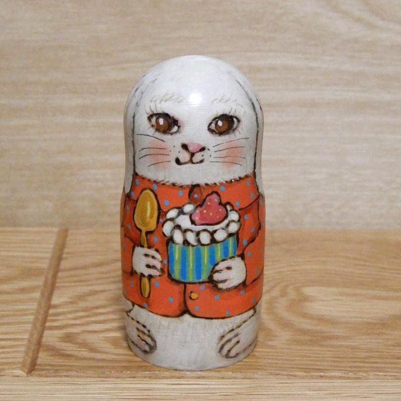 ロシア雑貨 マトリョーシカ ～ うさぎのティータイム ～ マリア・バローニナ作 Amazon | ロシア雑貨 マトリョーシカ うさぎのティータイム マリア