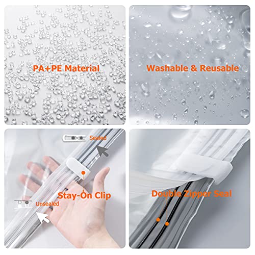 Clevhom Cube Vacuum Storage Bags For Comforters And Blankets, Vacuum Seal Bags For Beddings, Jumbo Space Saver Bags For Clothes (3 Medium, 3 Large) #TOP7