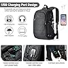 Tzowla Laptop Travel Backpack Mens Womens Water Resistant Anti-Theft Bag with USB Charging Port and Lock 15.6 Inch Computer Business Backpacks for School Work College Gift,Casual Daypack-Black #1