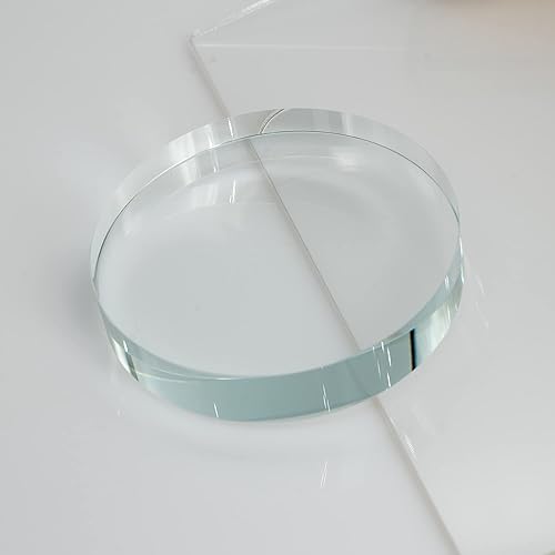 StayMax Adornos de vidrio de pisapapeles de vidrio redondo claro para manualidades