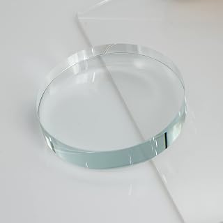StayMax Clear Round Blank Glass Paperweight Glass Ornaments for Crafts
