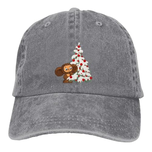 IVZTHWVYD Sombreros de papá de Color Puro, árbol de Navidad, Gorro de Sol, Visera de Sol, Gorras de béisbol Cheburashka, Sombrero de Visera soviético Ruso de Dibujos Animados soviéticos