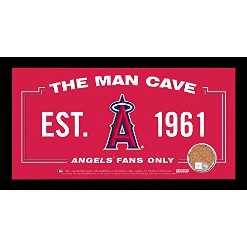 MLB Man Cave Sign 6x12 Framed Photo With Authentic Game-Used Dirt (MLB Authenticated)