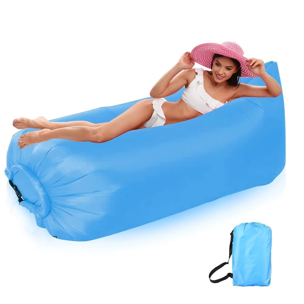 LOMUG Divano gonfiabile, 240 x 73 cm, impermeabile, per esterni, spiaggia, portatile, per campeggio, parco, spiaggia, cortile