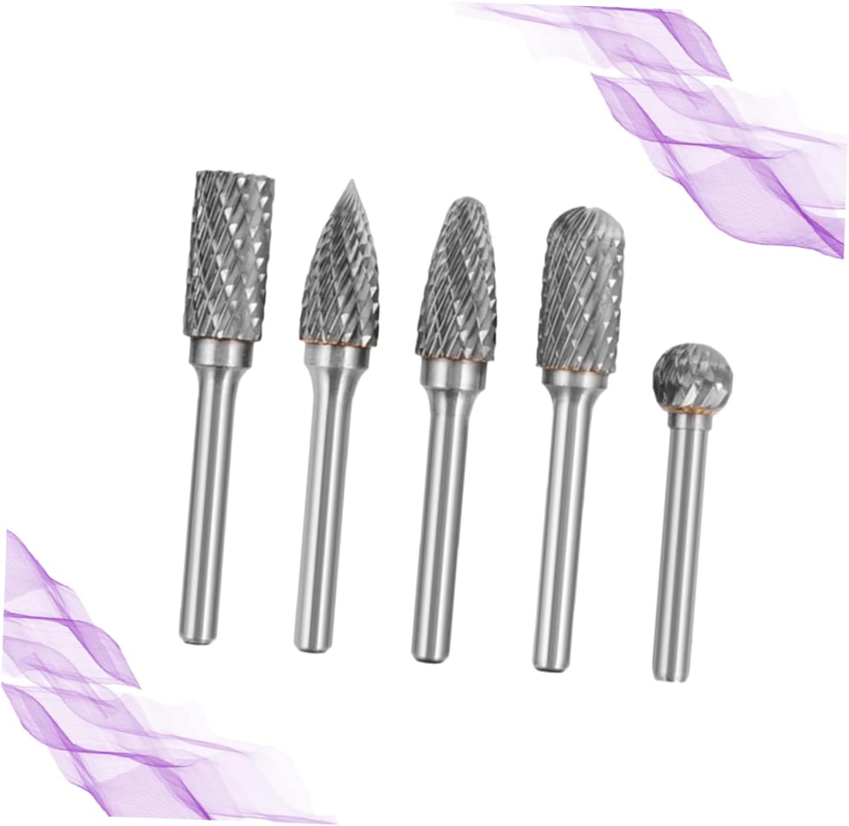 5pcs Grinder Tool for Drill Tungsten Steel Burr Set Rotary Tool Kit for Carving