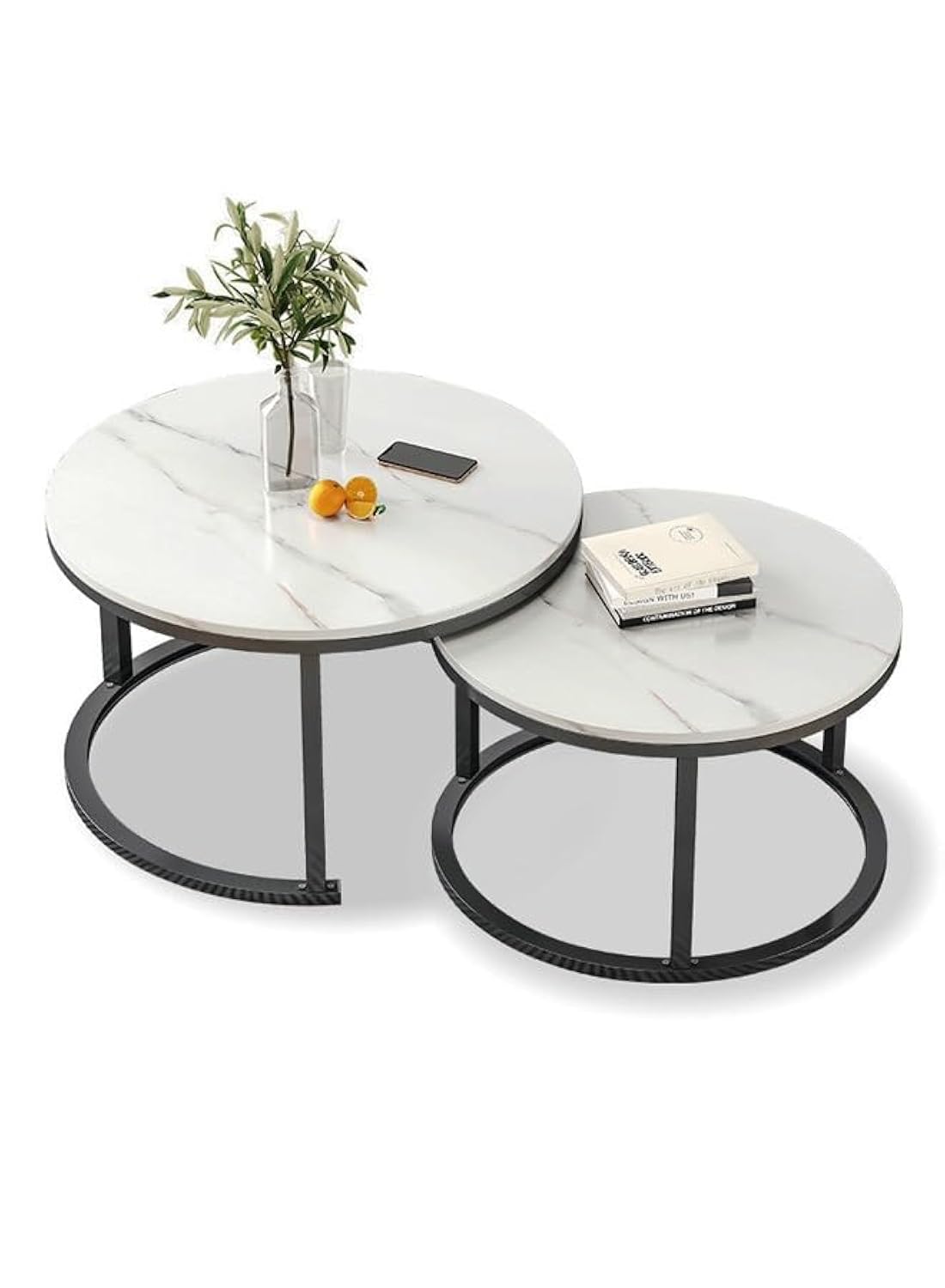 NKX 2 Round Coffee Table With Metal Frame (RCTABLE04)