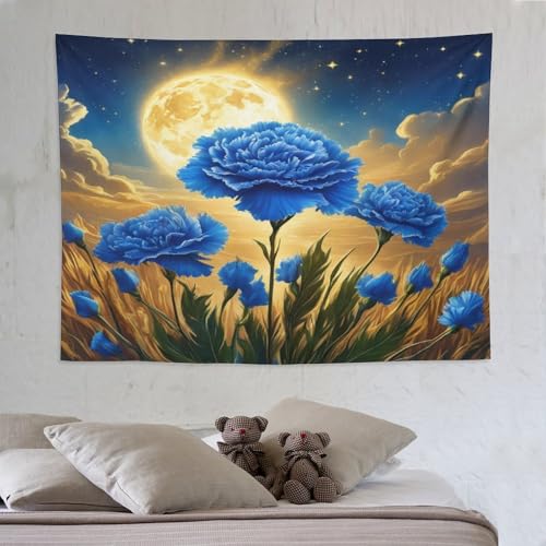 Tapisserie fleur de 150x200cm, tenture murale en tissu polyester pour décoration maison