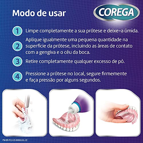 Fixador de Dentaduras Pó, Corega, 50G, Branco