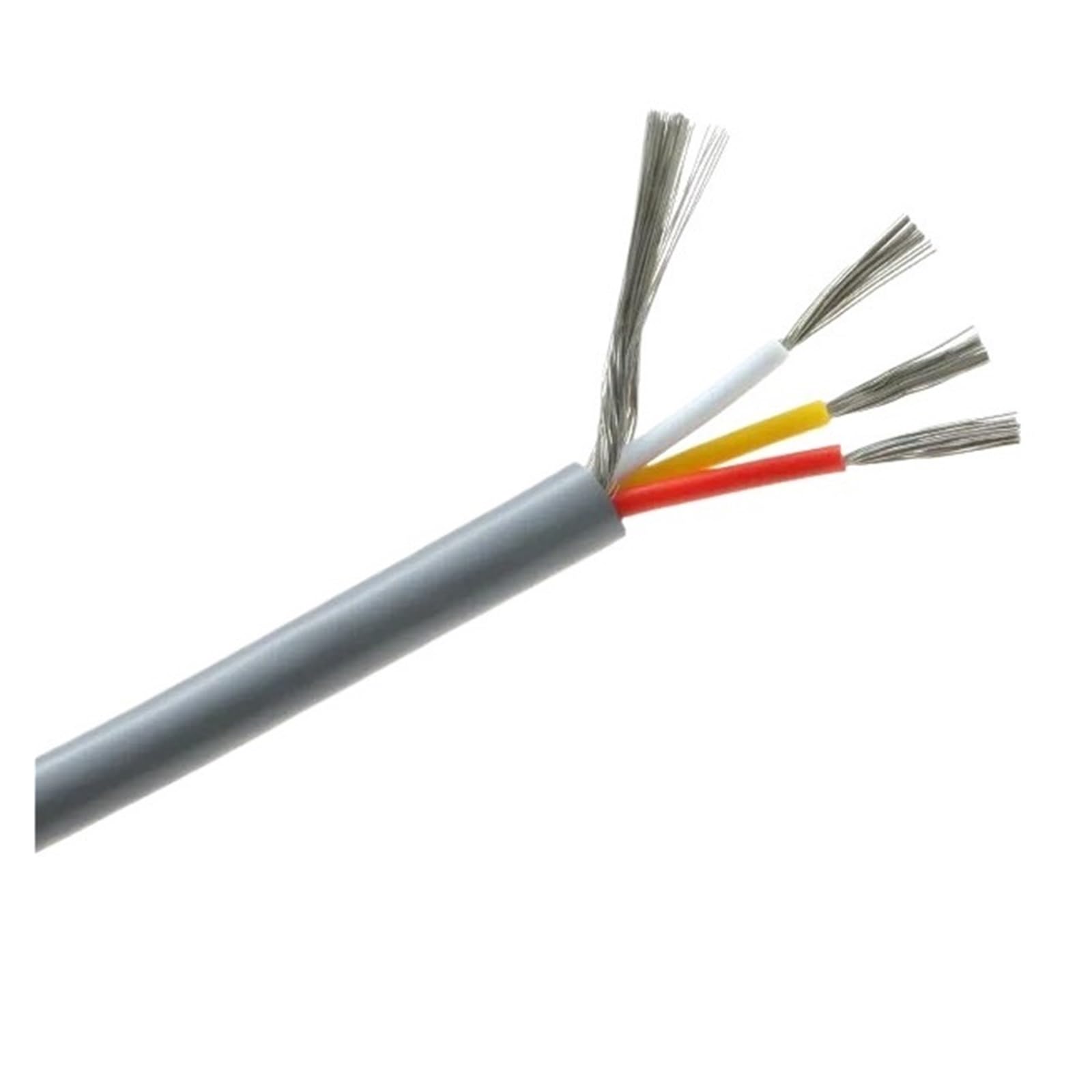 1-/2/5/10/20M Szary UL2547 Drut Ekranowany 22 20 AWG Kabel Sygnałowy 2 3 4 5 Rdzeni Kanałowa Linia Audio(3 Cores Grey,10m 22AWG)