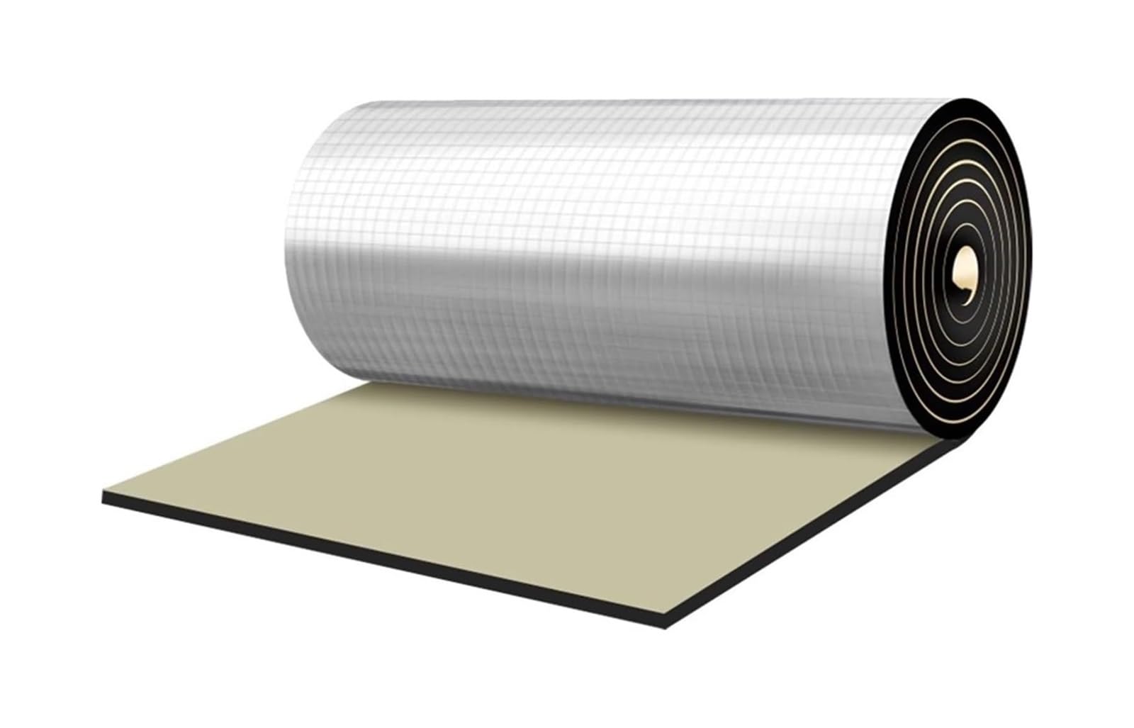 EBZFASO Double Aluminium Bubble Insulation Foil, Double Reflective Insulation Roll Self(5mm,1x8m)