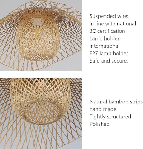 Suspension en rotin faite main pour illuminer vos repas - 5