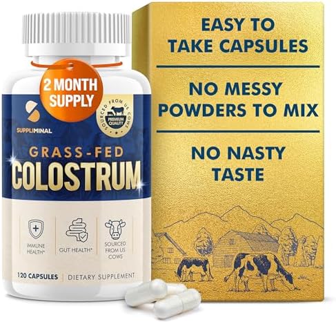 Amazon.com: Colostrum Supplement 2 Month Supply, Grass Fed Bovine ...