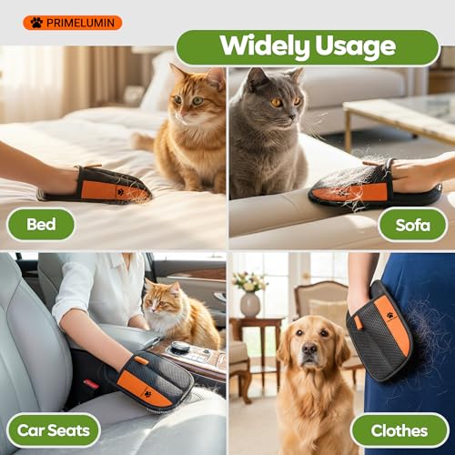 Pet Hair Removal Glove - Electrostatic Fur Remover Mitt for Dogs and Cats, Reusable Washable Pet Hair Remover Tool for Furniture, Couch, Carpet, Car Seat, Laundry - Image 4