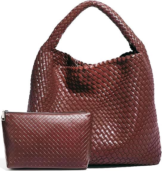 Geelyda Woven Tote Bag for Women with Purse, Fashion Shoulder Hobo Underarm Bags, Large Woven Handmade Work Commuter Day Bags - Image 3