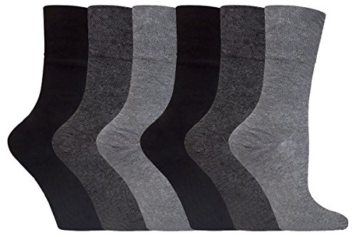 6 pares de calcetines, para mujeres Gris Greys 36 37-42