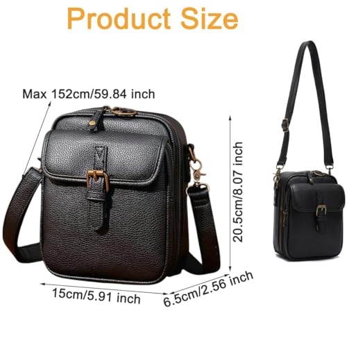 Women Leather Crossbody Handbag Purse with Adjustable Strap Overflap Snap Closure Tote Bag Multi-Slot Shoulder Bags4