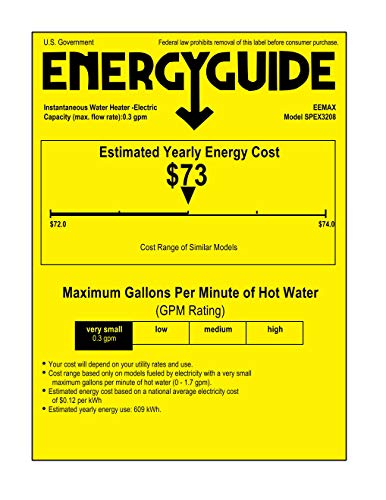 Eemax Spex3208 Flowco Tankless Electric Water Heater, White #TOP5