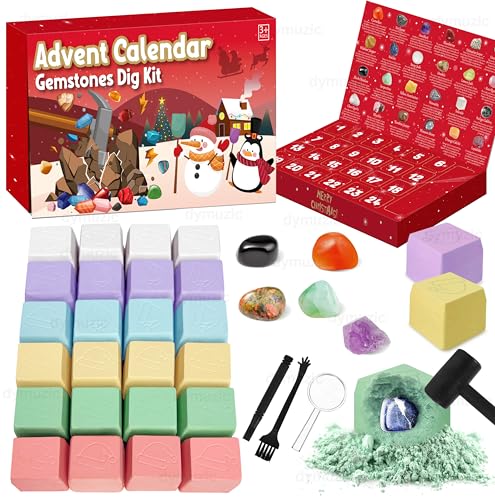 Advent Calendar 2025 Kids, Gemstone Dig Kit Advent Calendar -