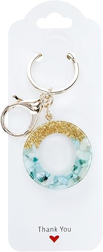 Miniatura 9 de joycraft 100 tarjetas de llavero, tarjetas de papel kraft de 2.1 x 5.9 pulgadas, soporte para llavero, tarjetas colgantes de agradecimiento para