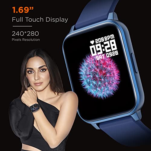 Image of Fire-Boltt Ninja 3 Smartwatch Full Touch 1.69 & 60 Sports Modes with IP68, Sp02 Tracking, Over 100 Cloud Based Watch Faces (Navy Blue)