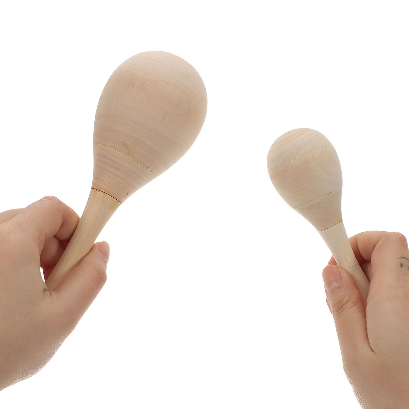 Maracas in Legno Per Ragazzo Ragazza 12 Pezzi Fai Da Te, Strumento Musicale Shaker Compatto, Giocattolo Didattico Creativo Per Scuole e Feste