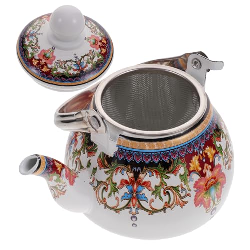 IMIKEYA Aus Emaille Wärmer Mit Teesieb Kochen Maschine Schleifer Diffusor Schwanenhals Tragbar System Hersteller Abgefahrener Wasserkocher Teekannen Herd Rostfreier Stahl