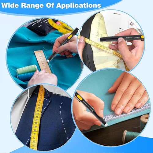 Heat Erasable Fabric Marker for Sewing, Washable Heat Erasable Pens for Fabric, Sewing Chalk DIY Markers for Quilting Embroidery, Suitable for Cotton Knitted Fabrics, 2 Pens + 20 Premium Refills by ZIYIME - Used condition - Image 6