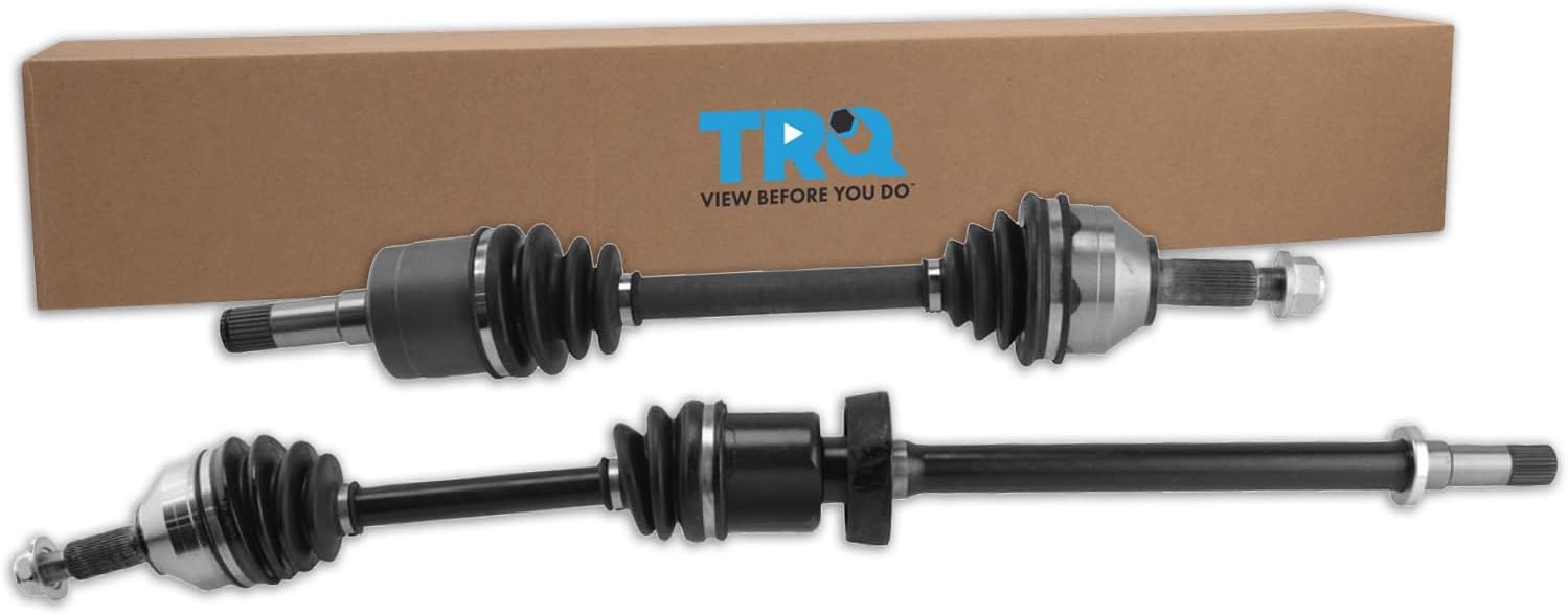 TRQ Front Driver and Passenger CV Axle Shaft Assembly Set Compatible with 2008-2014 Ford Taurus Flex Taurus X 2008-2009 Mercury Sable 2009-2014 Lincoln MKS 2010-2014 Lincoln MKT FWD V6