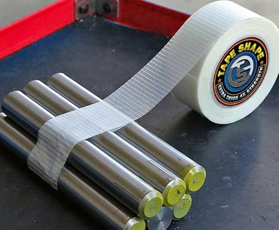 Pro Home 1 Roll Strong Crossweave Reinforced Tape 50mmx50m Transparent Bi-Directional Filament Strapping Tape Fiberglass Reinforced Tape Heavy Duty Tape For Repairing,Bundling & Moving Packaging Tape - Image 2