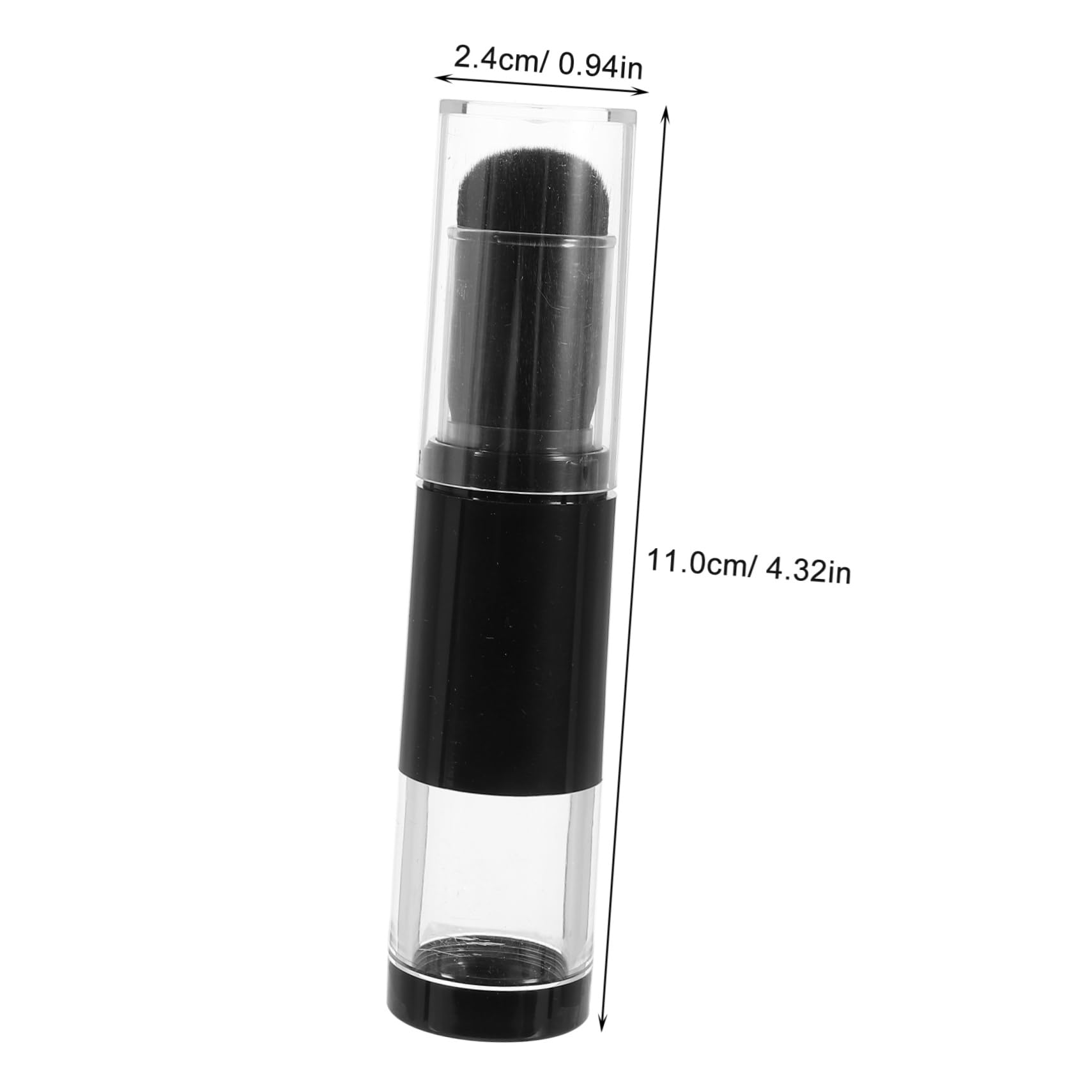 IWOWHERO Sturdy Push-type Bottle Brush Refillable Powder Brush for Blush Foundation Nail Comfortable Grip Easy to Carry