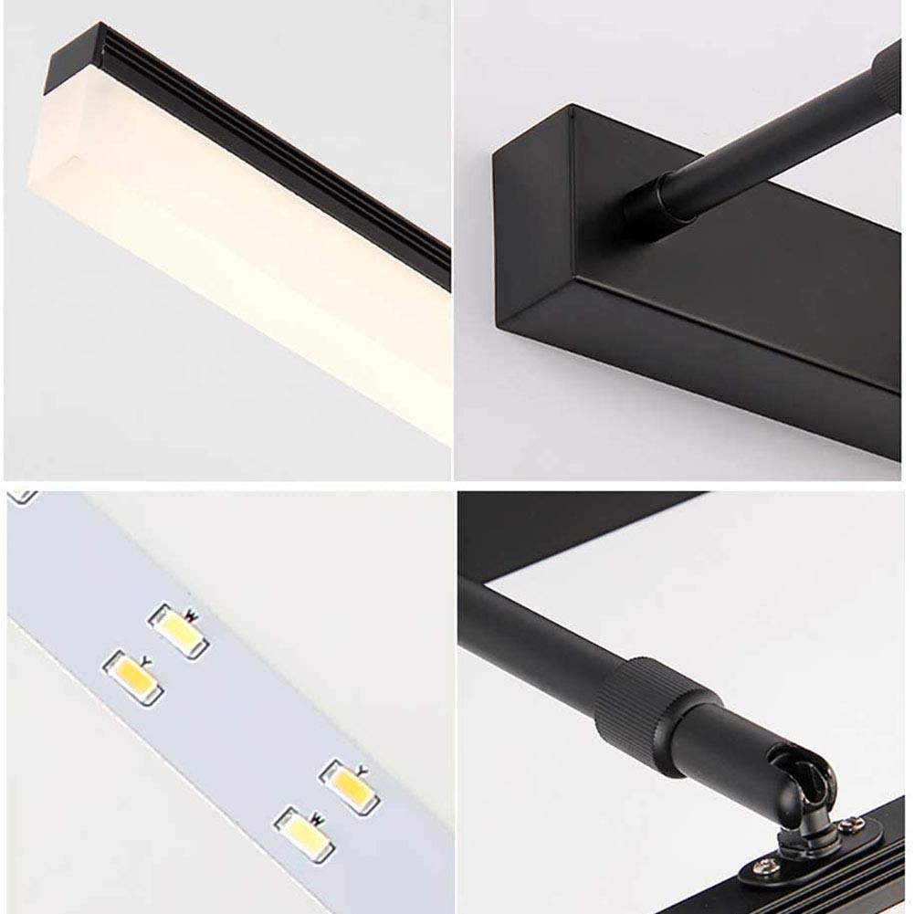 Bagno,Lavare Lampada Da Tavolo,Lampada A Specchio Per La Vanità Dell'armadio,Led Moderno Semplice Lampada Da Parete Impermeabile,Lampada A Specchio Retrattile,Lampada Anteriore A S-Luce in bianco e ne