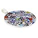 Glass Of Venice Murano Glass Millefiori Pendant Multicolor in Silver Frame 1-1/4