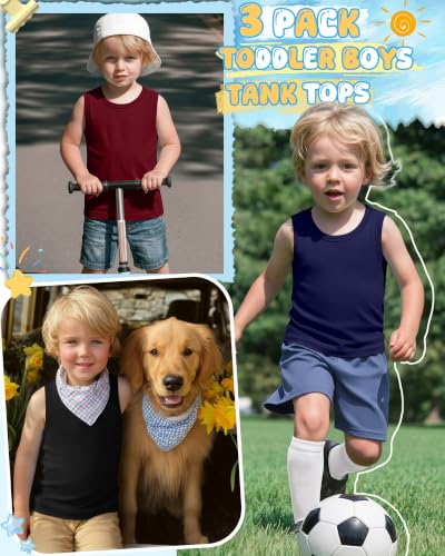 Image of 3 Pack Toddler Boys Tank Tops