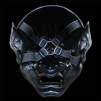 黒い鬼のマスク 半面サムライマスク鬼面鎧日本の黒鬼 - Etsy 日本