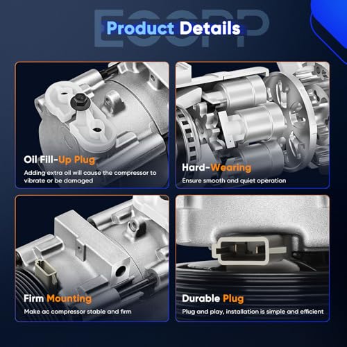 ECCPP AC Compressor 1997-2002 for Ford Expedition Excursion 4.6L by ECCPP - Used condition - Image 4